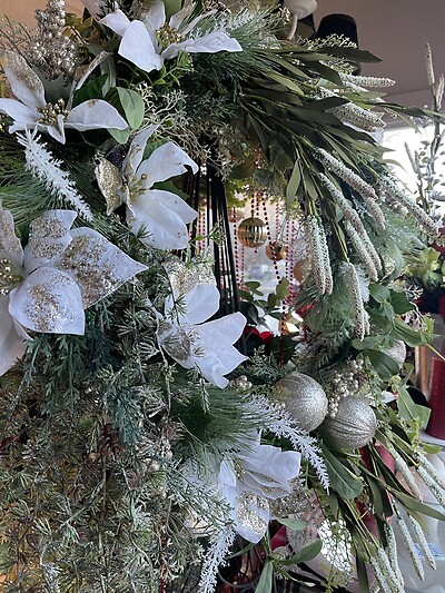 Silk  Christmas door wreath