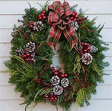 Fresh Christmas door wreath